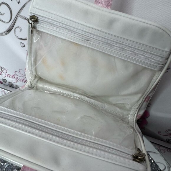 Oscar de la Renta Paris Women's Makeup Travel bag clutch tie up ribbon 🎀 pink - Picture 5 of 9